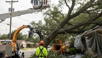 Emergency tree service in Shawnee, OK for storm-damaged and fallen trees by Arbor Tree Care
