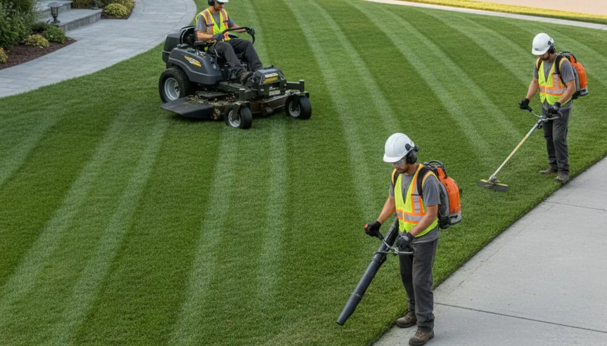 Arbor Tree Care crew providing tree service in Shawnee, OK for local residential lawn care needs
