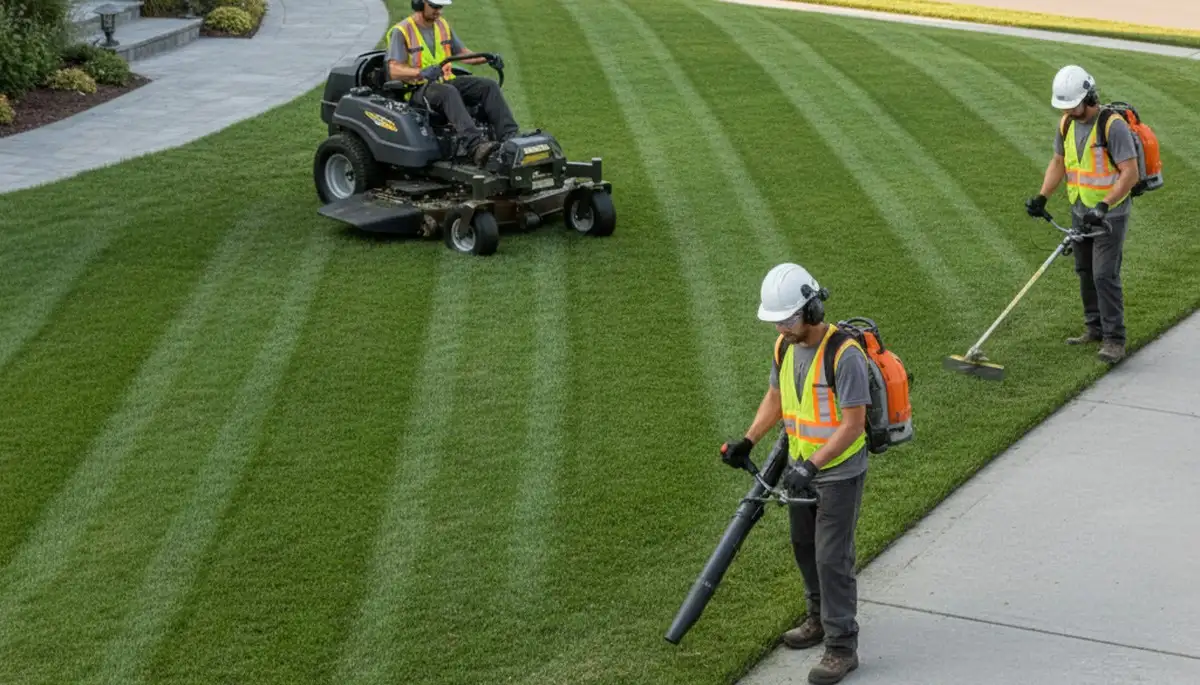 Arbor Tree Care crew providing tree service in Shawnee, OK for local residential lawn care needs