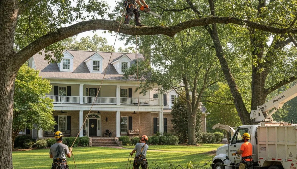Tree service crew in Shawnee, OK performing professional tree care and removal services
