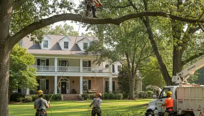 Tree service crew in Shawnee, OK performing professional tree care and removal services