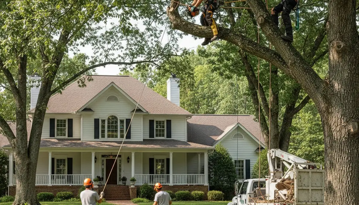 Tree service crew in Shawnee, OK providing professional tree trimming and removal services