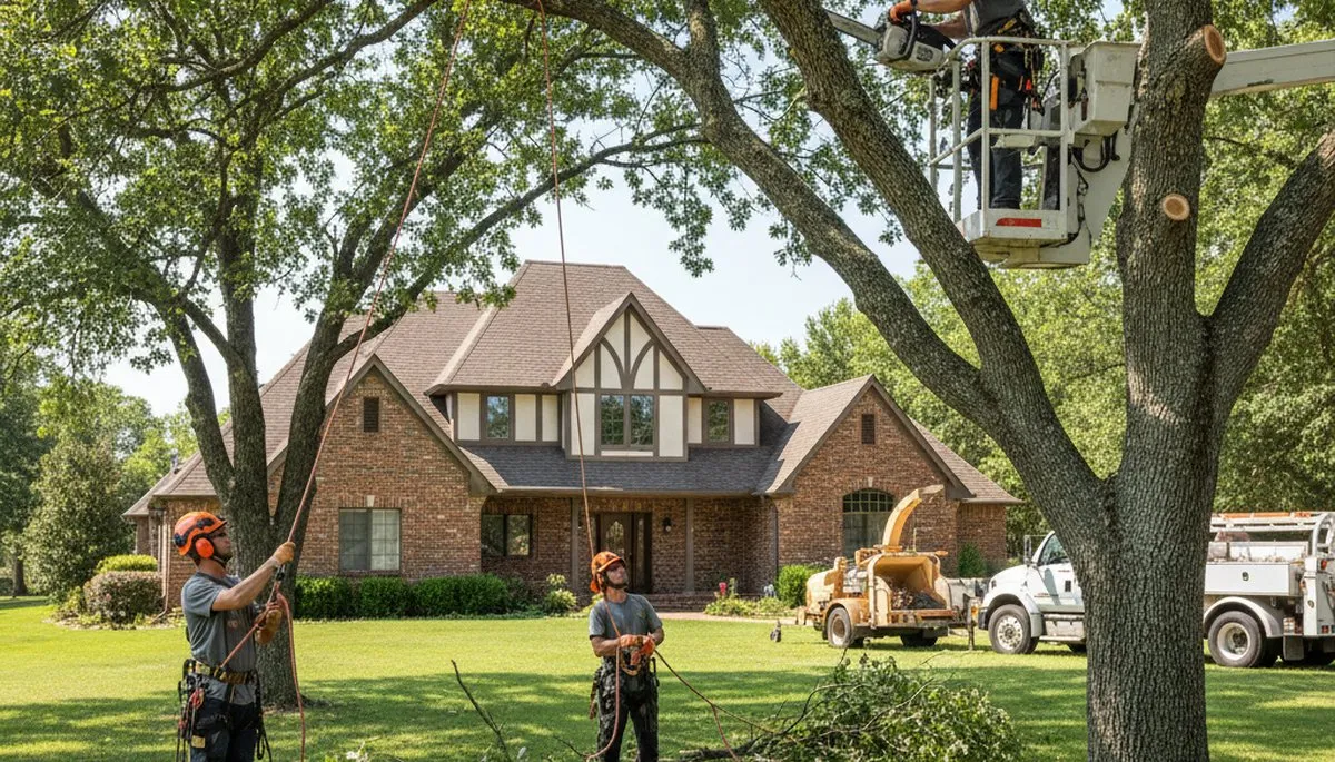 Tree service crew in Shawnee, OK providing professional tree trimming and removal services