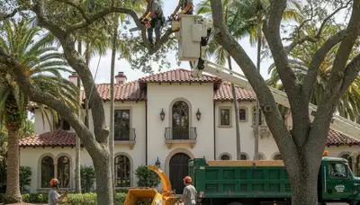 Tree service crew in Shawnee, OK performing professional tree trimming and removal services