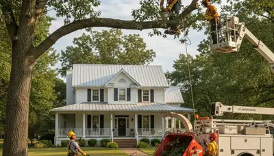 Tree service crew in Shawnee, OK providing professional tree removal and trimming services