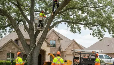 Tree service crew in Shawnee, OK providing professional tree trimming and removal services