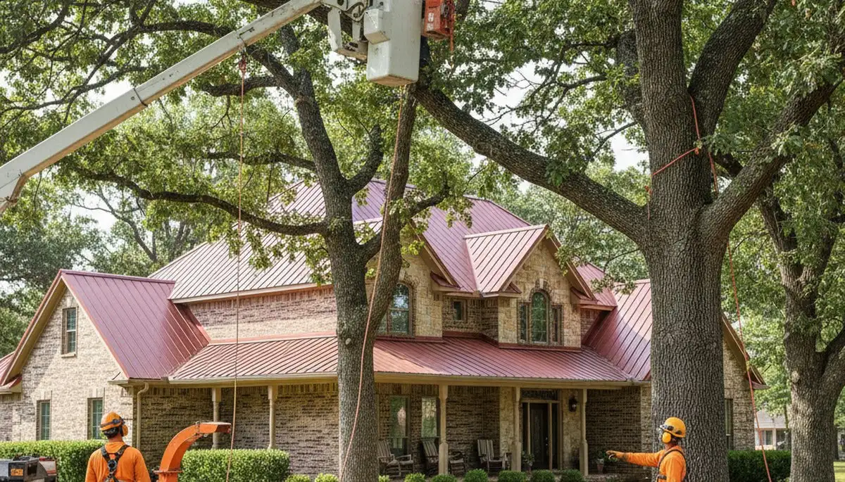 Tree service crew in Shawnee, OK providing professional tree trimming and removal services
