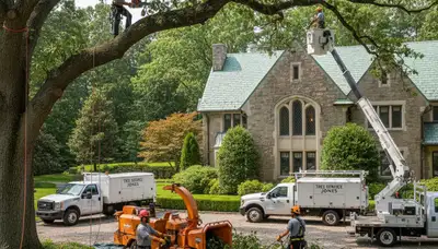 Tree service crew in Shawnee, OK providing professional tree trimming and removal services