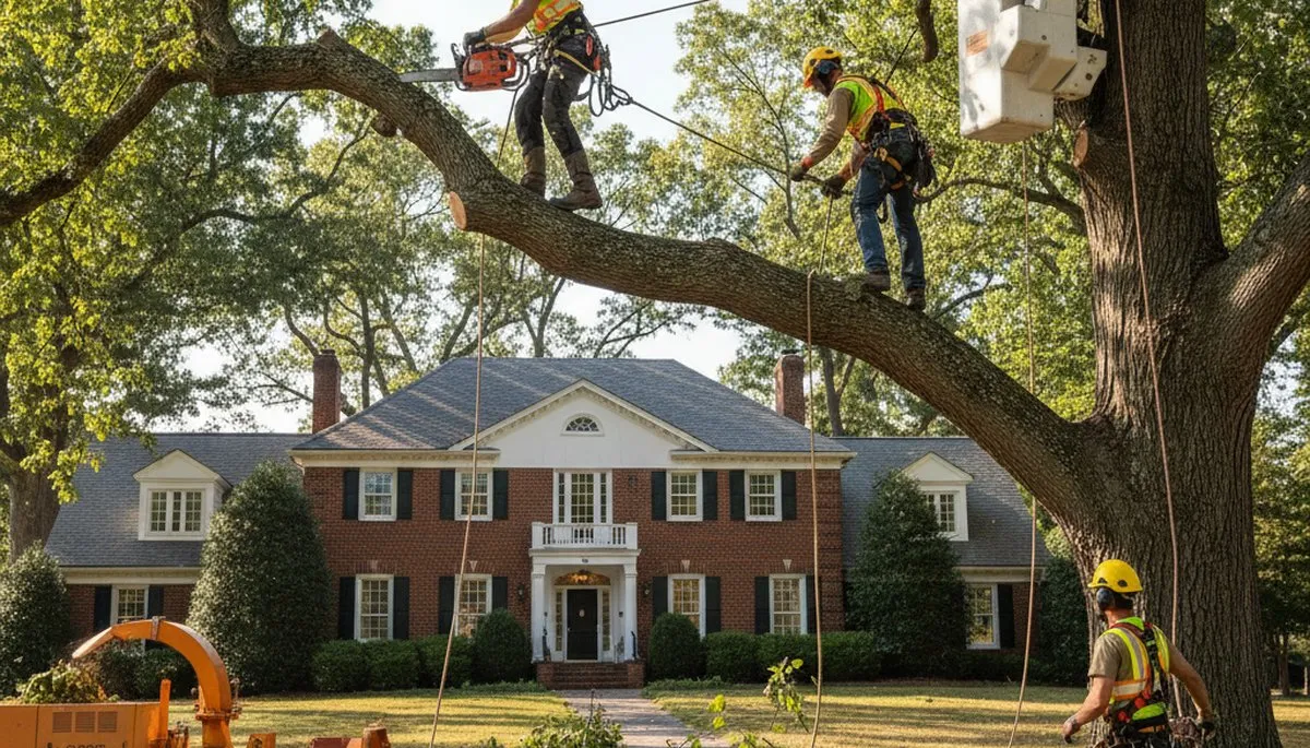 Tree service crew in Shawnee, OK providing professional tree trimming and removal services