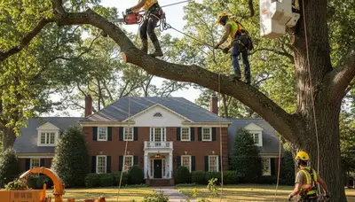 Tree service crew in Shawnee, OK providing professional tree trimming and removal services