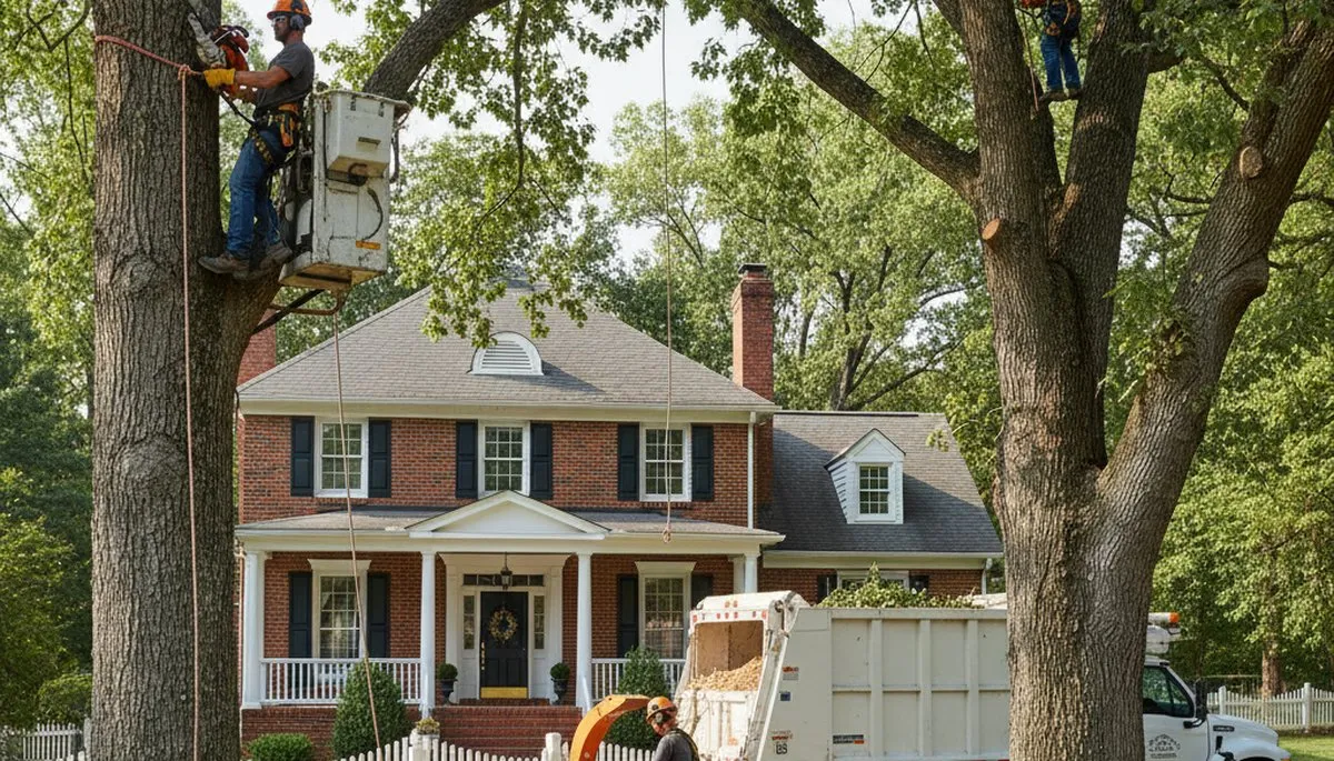 Tree service crew in Shawnee, OK providing professional tree trimming and removal services
