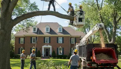 Tree service crew in Shawnee, OK providing professional tree care and removal services