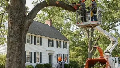 Tree service crew in Shawnee, OK providing professional tree trimming and removal services