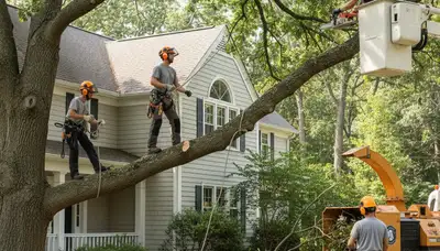 Tree service crew providing professional tree care in Shawnee, OK