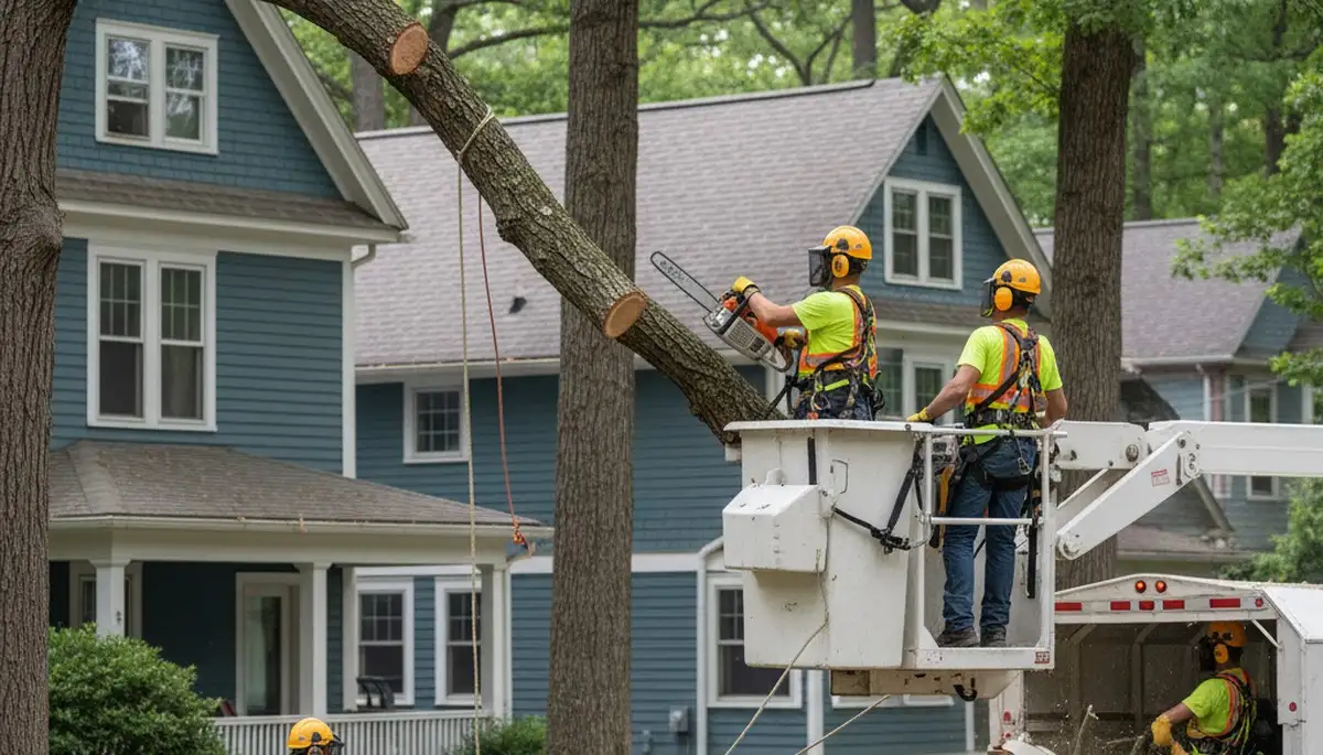Tree service crew in Shawnee, OK providing professional tree trimming and removal