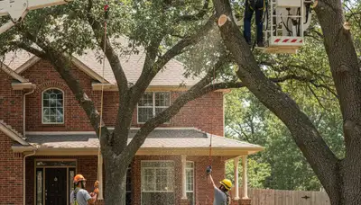 Tree service crew in Shawnee, OK providing professional tree care and removal services