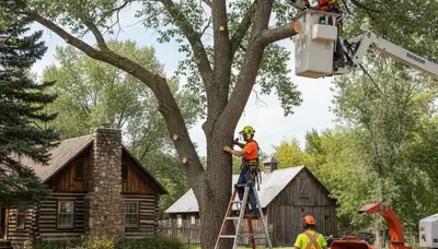 Tree service crew in Shawnee, OK providing professional tree trimming and removal services
