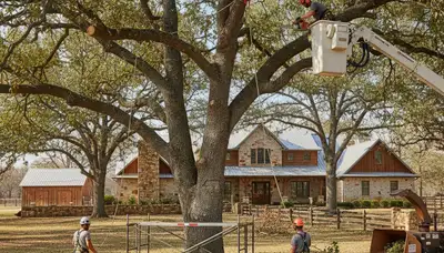 Tree service crew in Shawnee, OK providing professional tree trimming and removal services