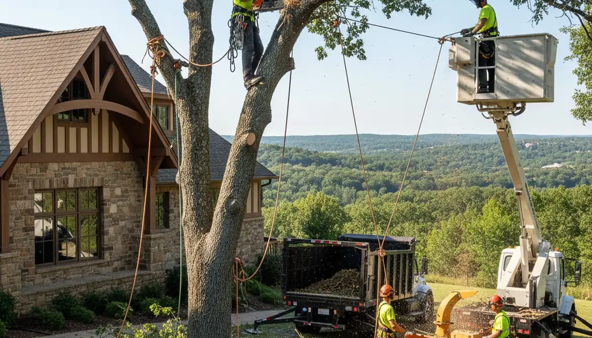 Tree service crew in Shawnee, OK providing professional tree trimming and removal services