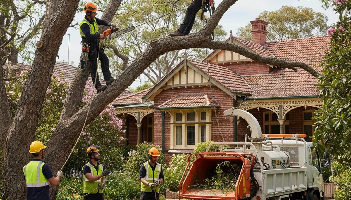 Tree service crew in Shawnee, OK providing professional tree trimming and removal services