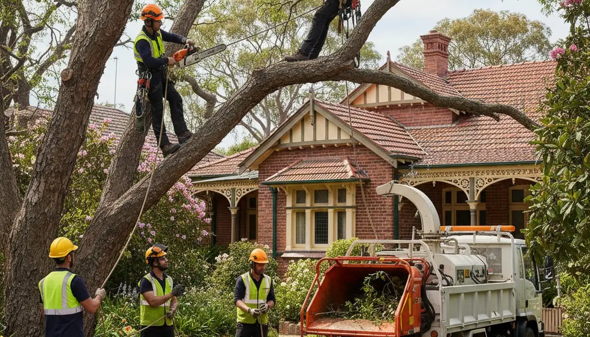 Tree service crew in Shawnee, OK providing professional tree trimming and removal services