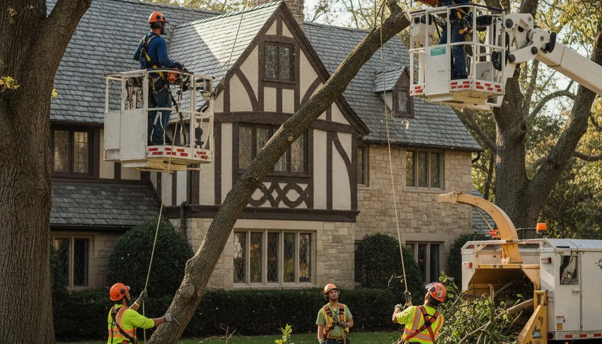 Tree service crew in Shawnee, OK providing professional tree trimming and removal services