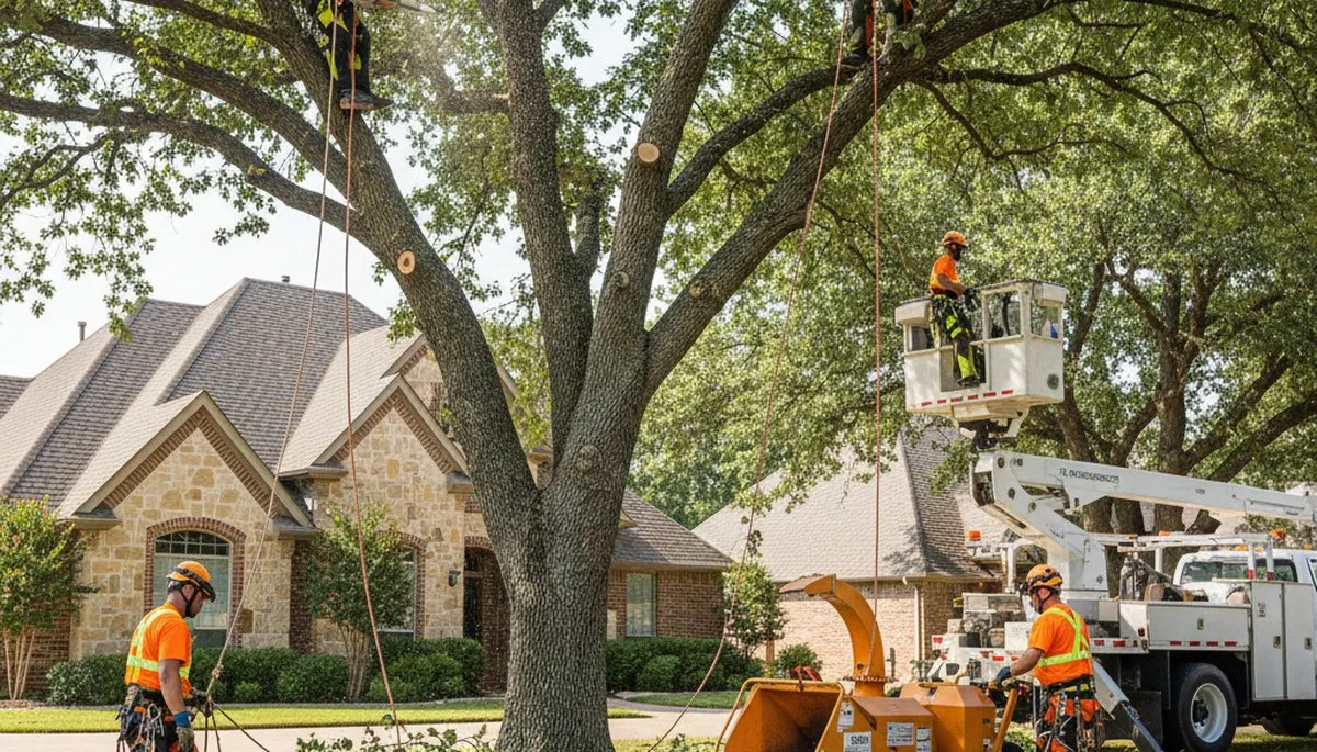 Tree service crew providing professional tree care in Shawnee, OK