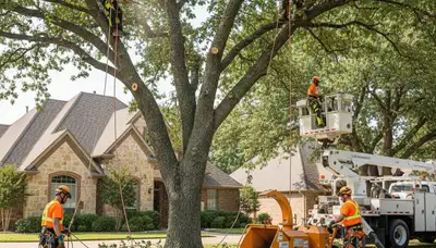 Tree service crew providing professional tree care in Shawnee, OK