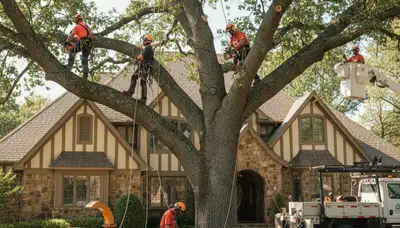 Tree service crew in Shawnee, OK providing professional tree trimming and removal services