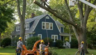 Tree service crew in Shawnee, OK providing professional tree care and removal services