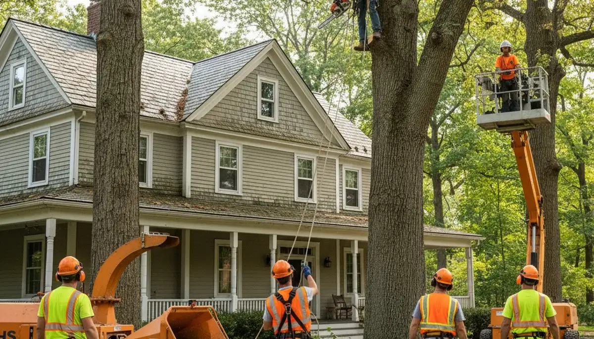 Tree service crew in Shawnee, OK providing professional tree trimming and removal services