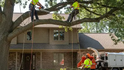 Tree service crew in Shawnee, OK providing professional tree care and removal services