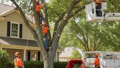 Shawnee, OK tree trimming service crew shaping trees for safer, healthier growth